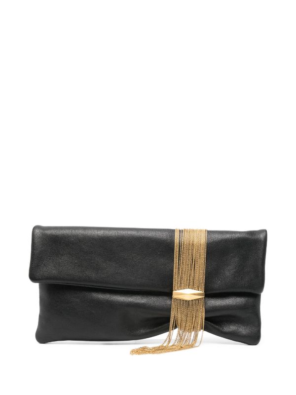 browns Jimmy Choo Zandra chain-embellished clutch bag | Browns Clutch Bags
