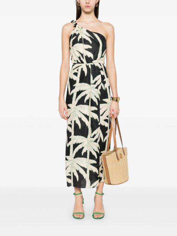 Browns Johanna Ortiz Dark Palms Midi Dress | Browns Day Dresses