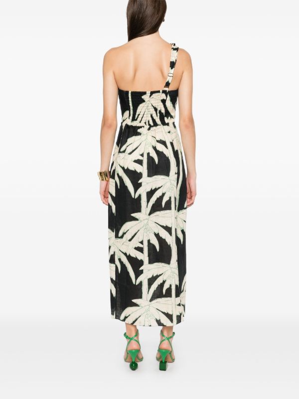 Browns Johanna Ortiz Dark Palms Midi Dress | Browns Day Dresses
