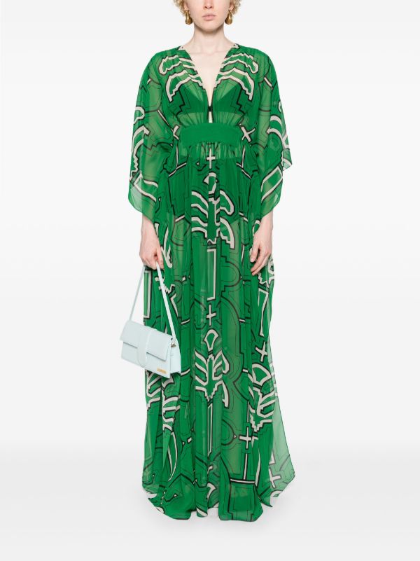 Browns Johanna Ortiz Green Secret Garden Dress | Browns Day Dresses
