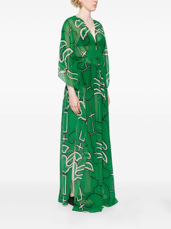 Browns Johanna Ortiz Green Secret Garden Dress | Browns Day Dresses