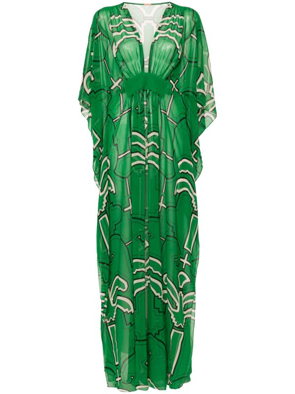 browns Johanna Ortiz green Secret Garden dress | Browns Day Dresses