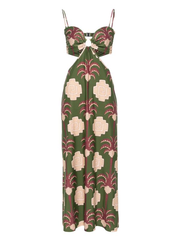 browns Johanna Ortiz Jungle Geometry midi dress | Browns Day Dresses