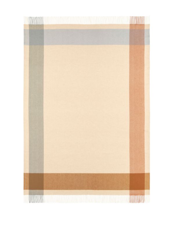 Browns Johnstons Of Elgin Block Border Wool Throw | Browns Blankets & Throws