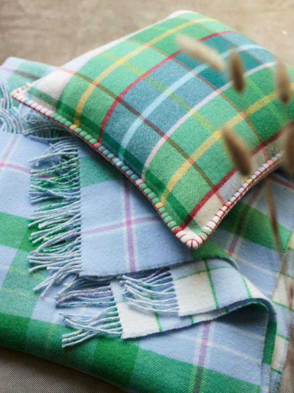 Browns Johnstons Of Elgin Checked Wool Cushion | Browns Cushions