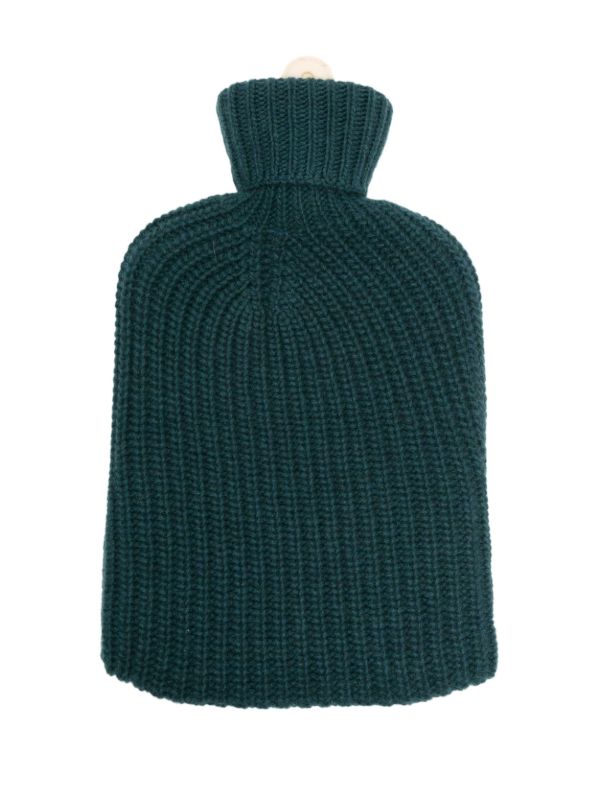 Browns Johnstons Of Elgin X Browns Green Ribbed Cashmere Hot Water Bottle | Browns Homeware
