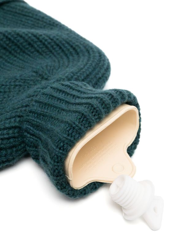 Browns Johnstons Of Elgin X Browns Green Ribbed Cashmere Hot Water Bottle | Browns Homeware