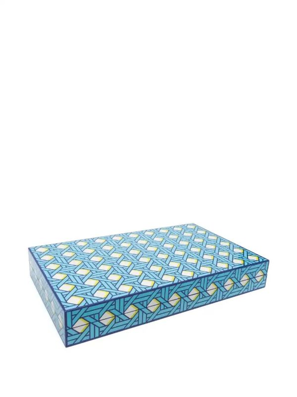 Browns Jonathan Adler Basketweave Backgammon Set | Browns Table Games