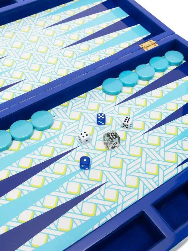 Browns Jonathan Adler Basketweave Backgammon Set | Browns Table Games