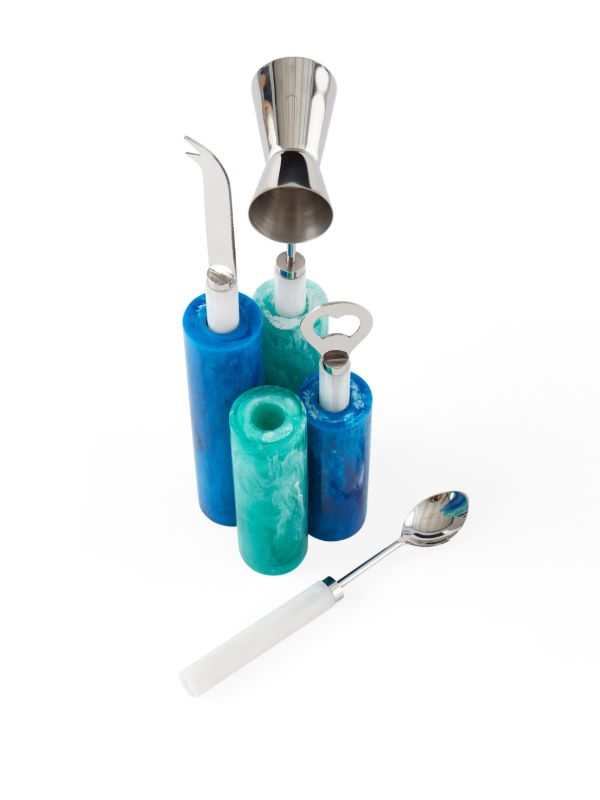 Browns Jonathan Adler Blue Como Barware Set | Browns Barware
