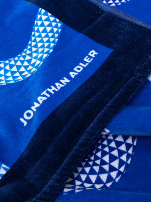 Browns Jonathan Adler Blue Eden Snake-Print Beach Towel | Browns Towels