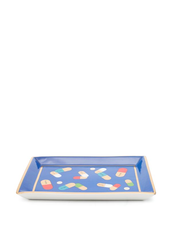 Browns Jonathan Adler Blue Full Dose Porcelain Tray | Browns Kitchen Accessories