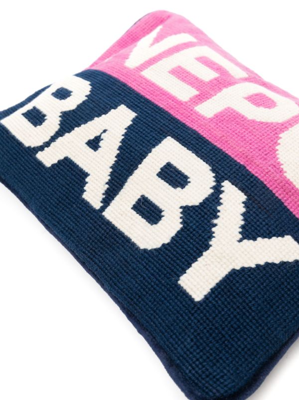 Browns Jonathan Adler Blue Nepo Baby Needlepoint Cushion | Browns Cushions