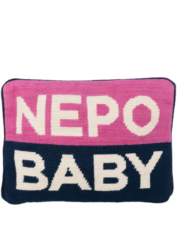 browns Jonathan Adler Blue Nepo Baby Needlepoint Cushion | Browns Cushions