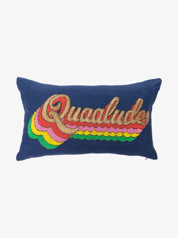 browns Jonathan Adler Blue Quaaludes beaded rectangular cushion | Browns Cushions