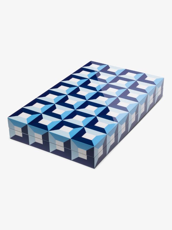 Browns Jonathan Adler Blue Sorrento Backgammon Set | Browns Collectibles