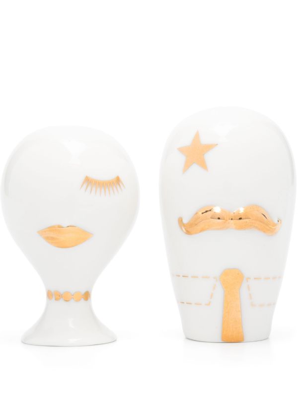 browns Jonathan Adler Gilded Mr. & Mrs. Muse shakers (Set of Two) | Browns Barware