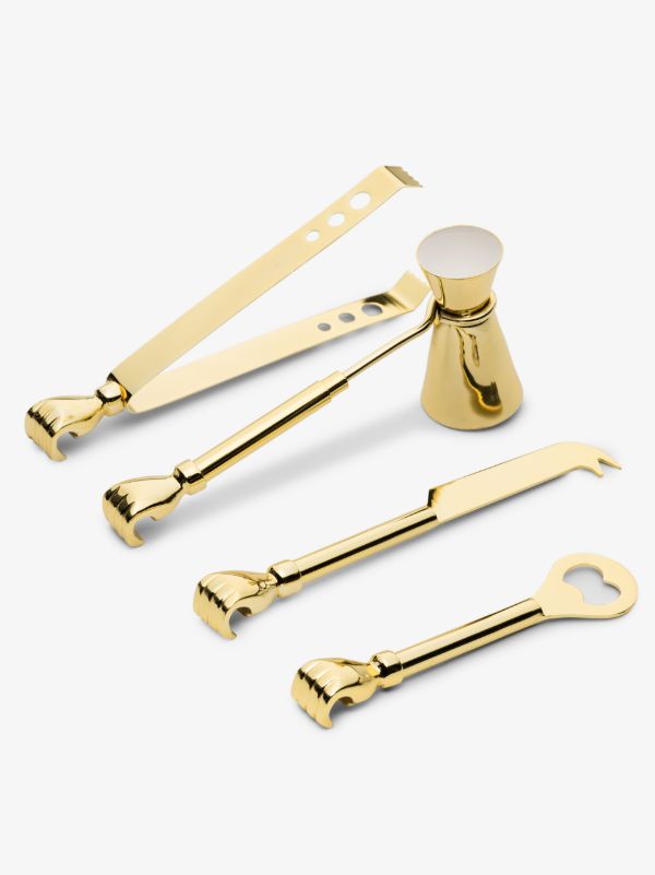 Browns Jonathan Adler Gold Barbell Barware Set | Browns Barware