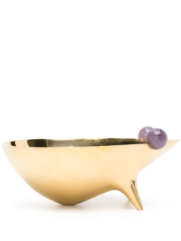 browns Jonathan Adler Gold-Toned Frog Motif Decorative Plate | Browns Decorative Trays & Plates