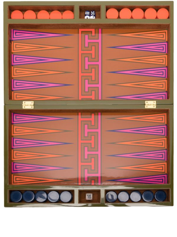 browns Jonathan Adler Green Madrid Backgammon Set | Browns Table Games