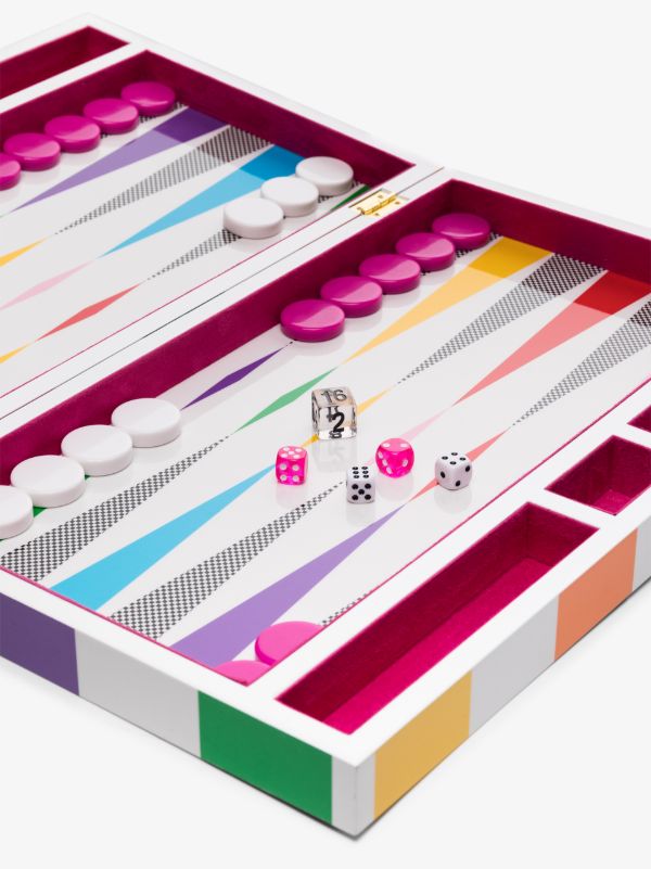 Browns Jonathan Adler Multicoloured Checkerboard Backgammon Set | Browns Collectibles