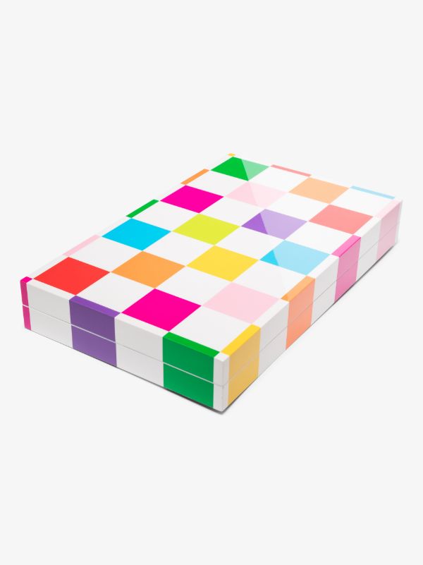 Browns Jonathan Adler Multicoloured Checkerboard Backgammon Set | Browns Collectibles