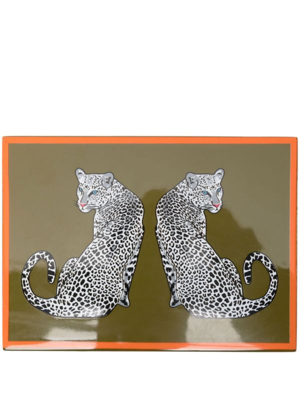 browns Jonathan Adler Multicoloured Leopard Lacquer Card Set | Browns Collectibles
