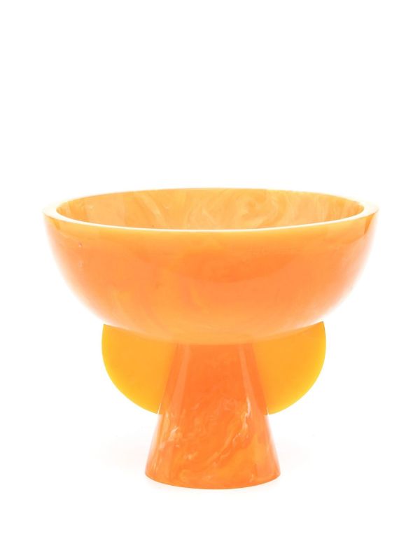 Browns Jonathan Adler Orange Como Pedestal Bowl | Browns Plates & Bowls