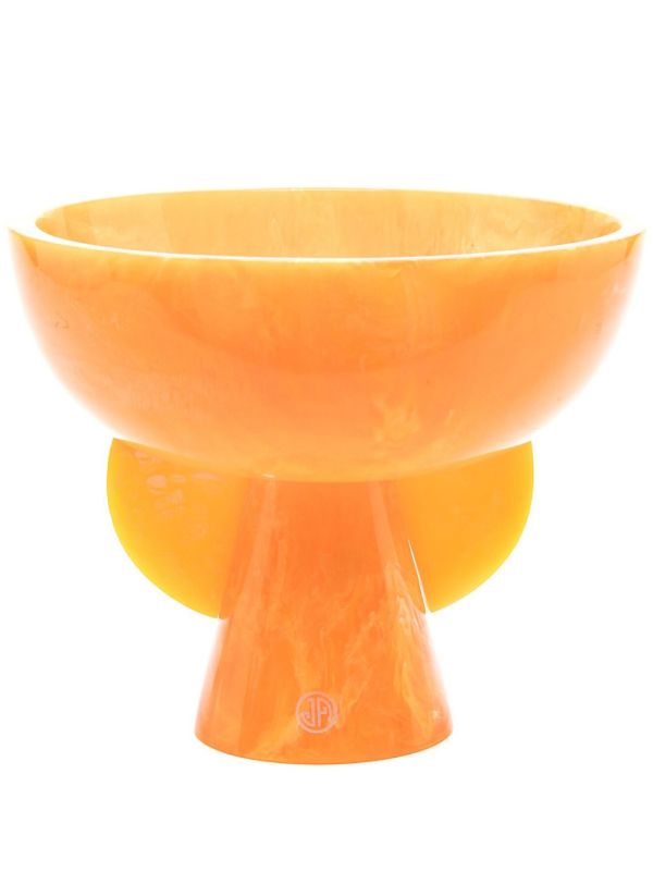 browns Jonathan Adler orange Como Pedestal bowl | Browns Plates & Bowls