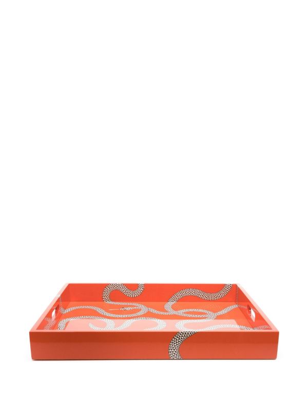 Browns Jonathan Adler Orange Eden Snake-print Tray | Browns Trays