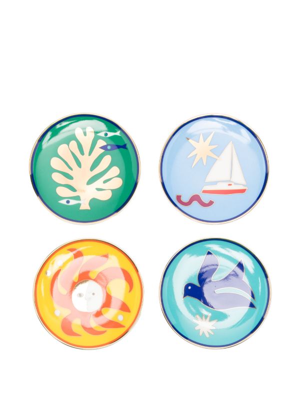 browns Jonathan Adler Playa coasters (10cm) | Browns Barware