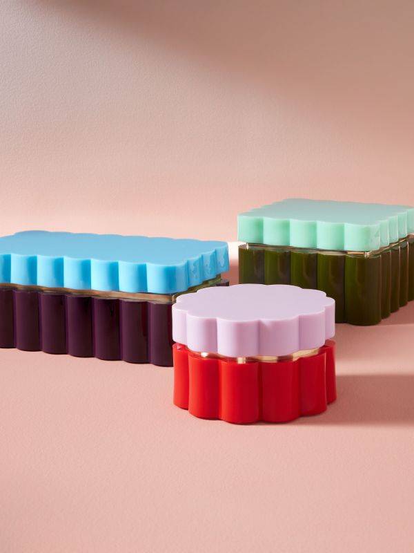 Browns Jonathan Adler Red Fleur Small Box | Browns Trinket Boxes