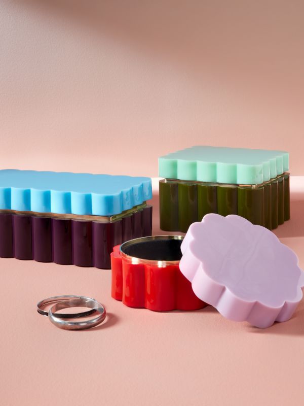 Browns Jonathan Adler Red Fleur Small Box | Browns Trinket Boxes