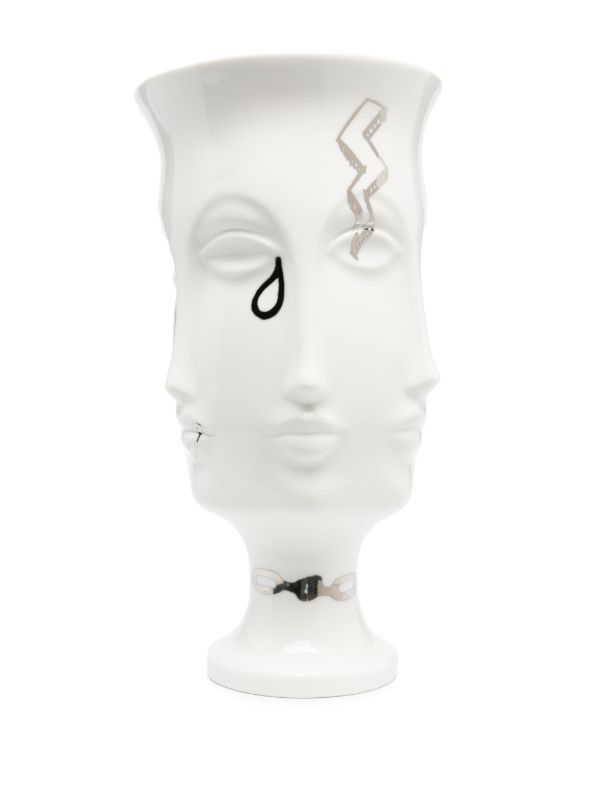 Browns Jonathan Adler White Dora Maar Graffiti Porcelain Vase | Browns Vases