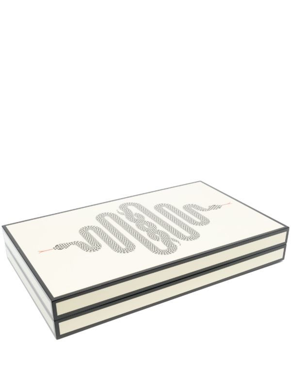browns Jonathan Adler white Eden backgammon set | Browns Collectibles