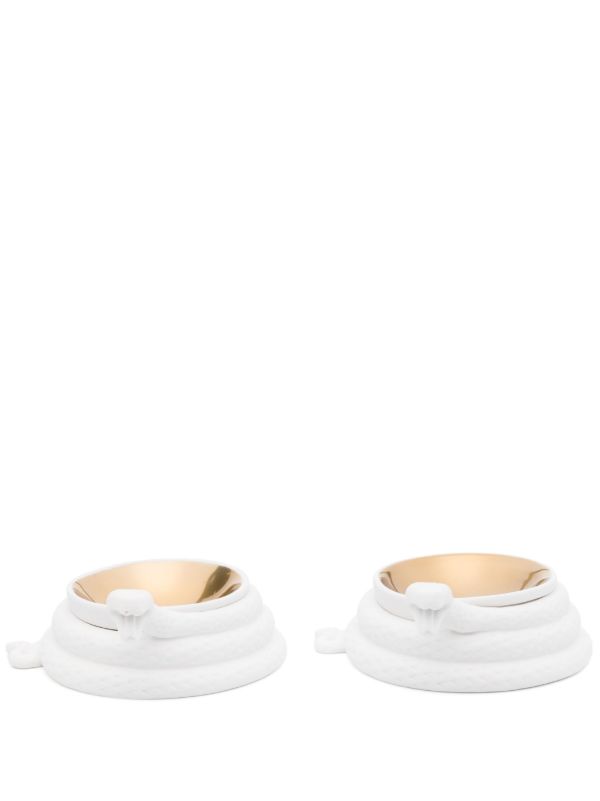 browns Jonathan Adler white Eden ceramic salt and pepper cellars | Browns Kitchen Accessories