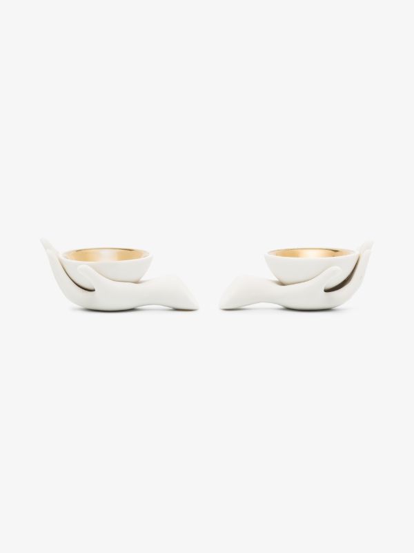 browns Jonathan Adler white Eve salt and pepper cellars | Browns Kitchen Accessories