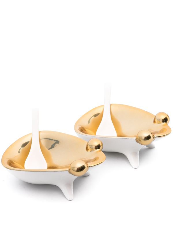 browns Jonathan Adler White Frog Salt And Pepper Cellar Set | Browns Plates & Bowls