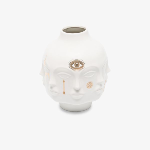 browns Jonathan Adler White Gilded Dora Maar vase | Browns Vases