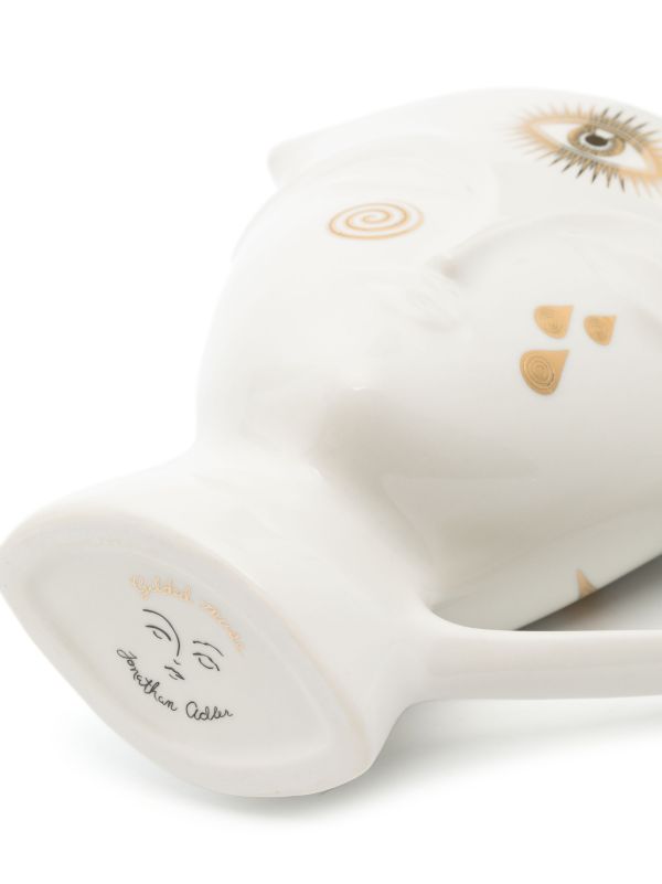 Browns Jonathan Adler White Gilded Giuliette Porcelain Pitcher | Browns Cups & Tea Sets