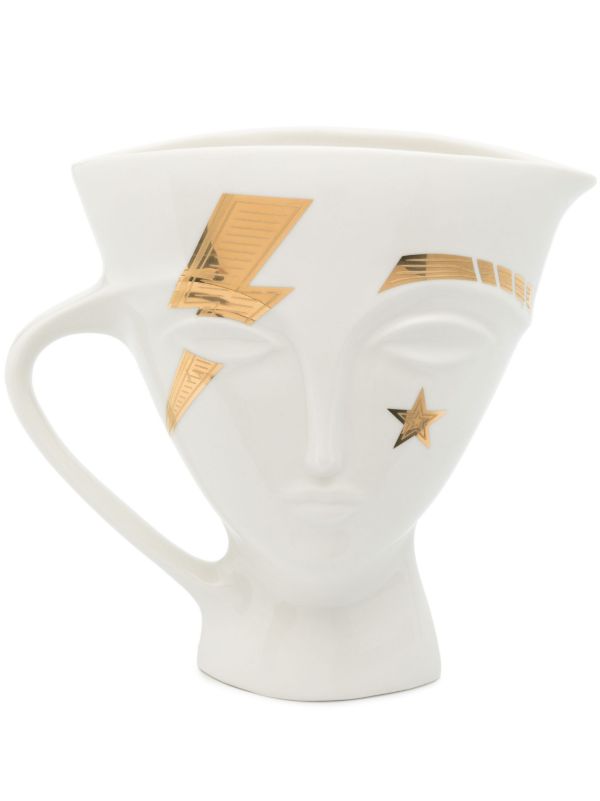 browns Jonathan Adler white Gilded Giuliette porcelain pitcher | Browns Cups & Tea Sets