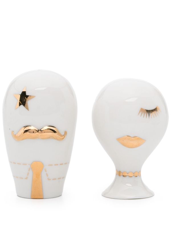 browns Jonathan Adler White Porcelain Mrs Muse And Mr Muse Shakers | Browns Kitchen Accessories