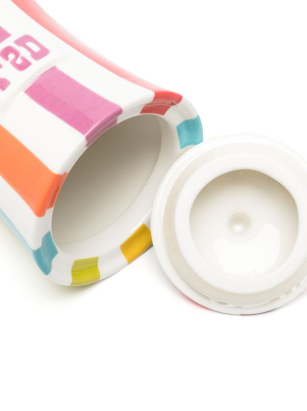 Browns Jonathan Adler White Vice Striped Porcelain Pot | Browns Kitchen Accessories