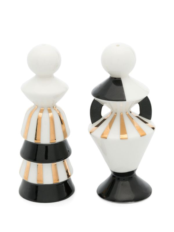 Browns Jonathan Adler White Vienna Porcelain Salt And Pepper Shakers | Browns Kitchen Accessories
