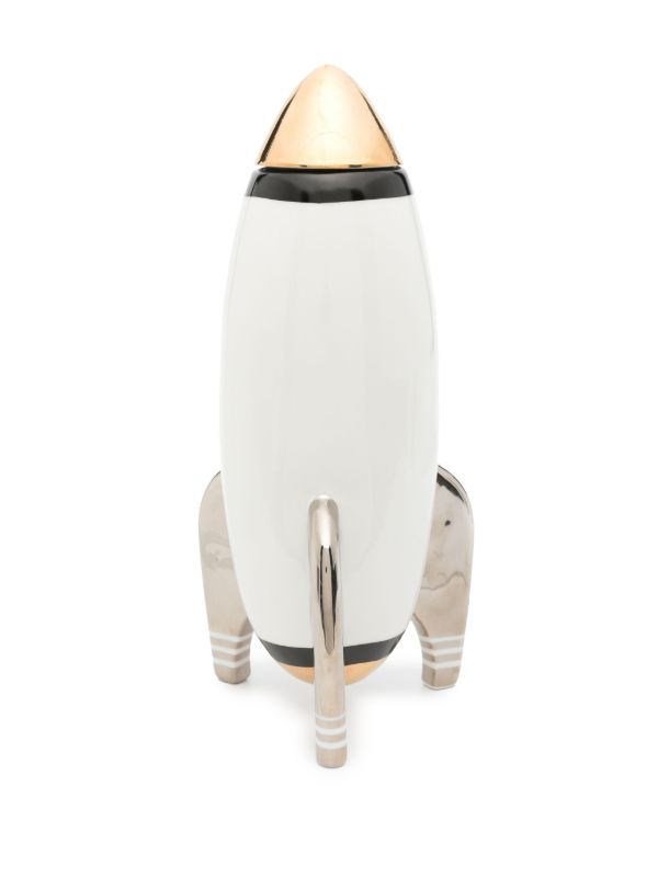 Browns Jonathan Adler White Whiskey Rocket Porcelain Decanter | Browns Barware