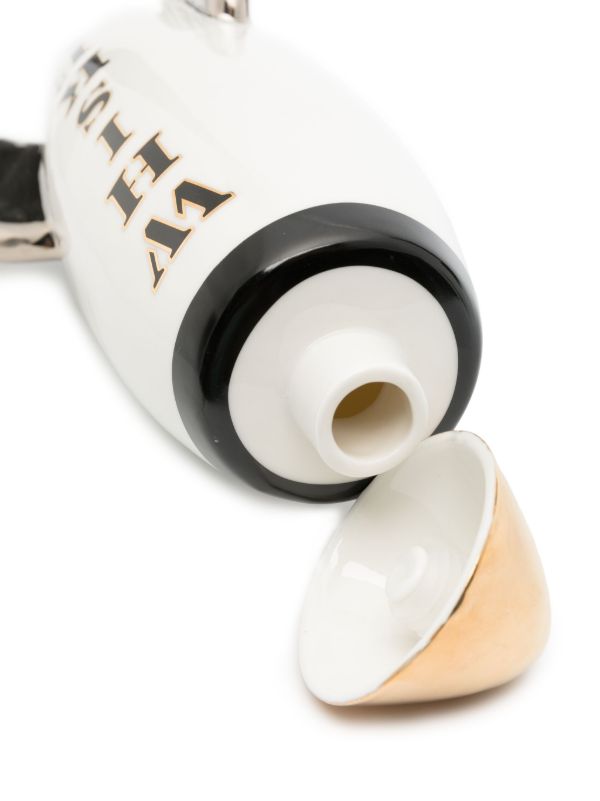 Browns Jonathan Adler White Whiskey Rocket Porcelain Decanter | Browns Barware