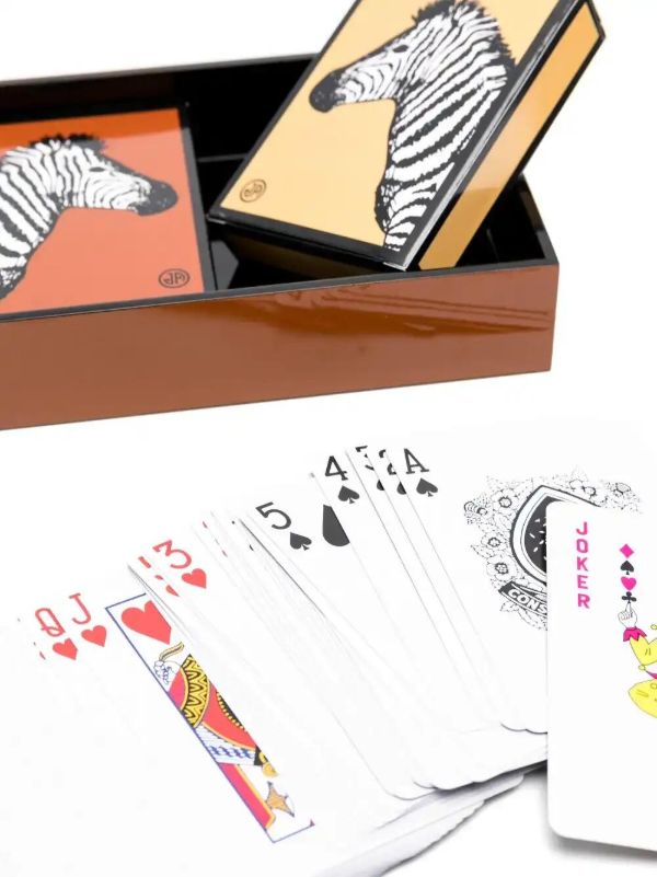 Browns Jonathan Adler Zebras Cards Set | Browns Table Games