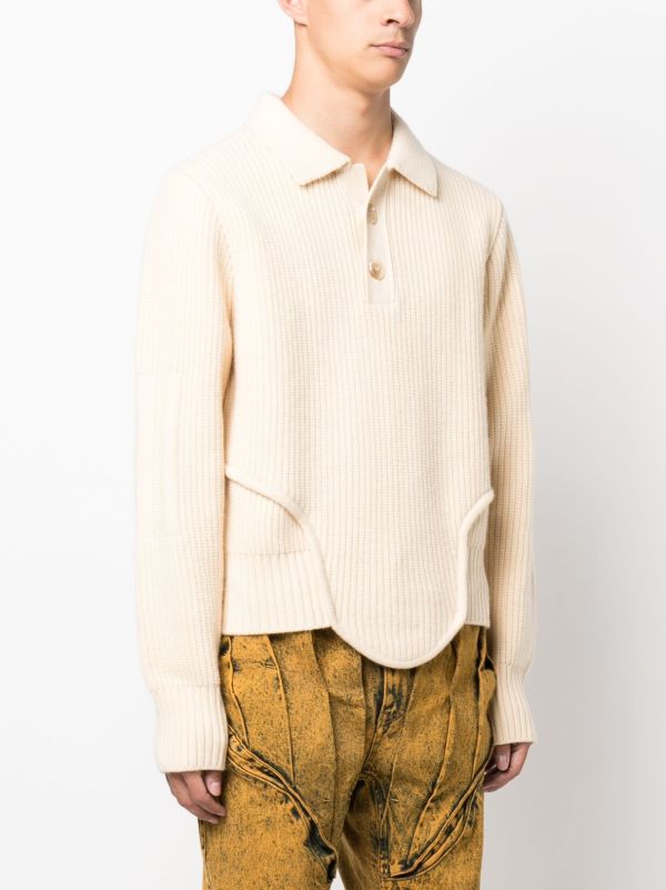 Browns JUNTAE KIM Neutral Corset Ribbed Sweater | Browns Knitted Sweaters