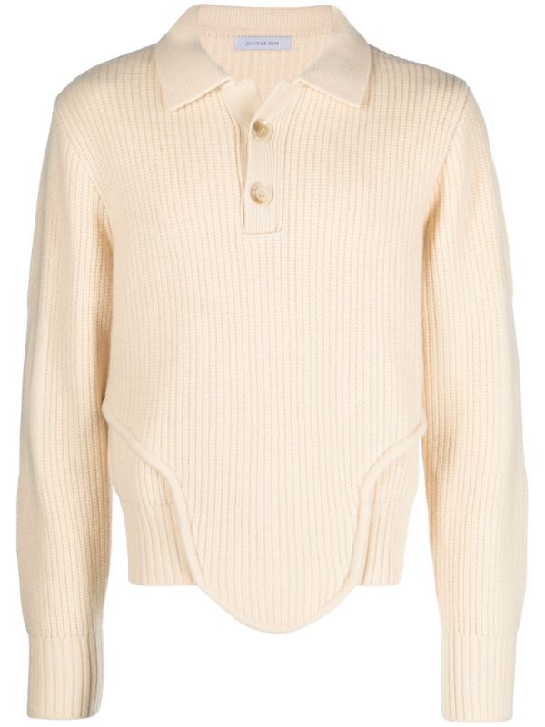 browns JUNTAE KIM neutral Corset ribbed sweater | Browns Knitted Sweaters