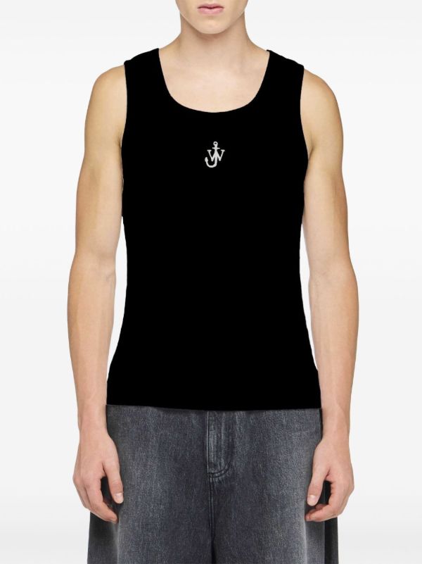 Browns JW Anderson Anchor-Embroidered Tank Top | Browns Vests & Tank Tops